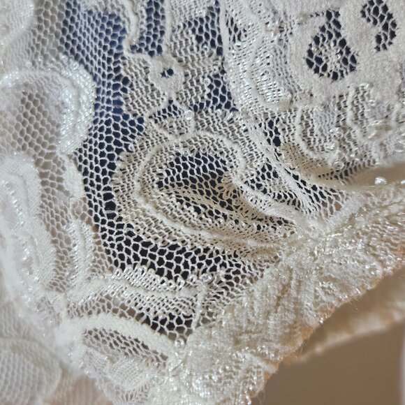 Heart Soul Cream Lace Blouse, Sz M - Picture 5 of 8